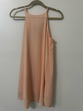 Cotton On Peach High-Neck Mini Dress